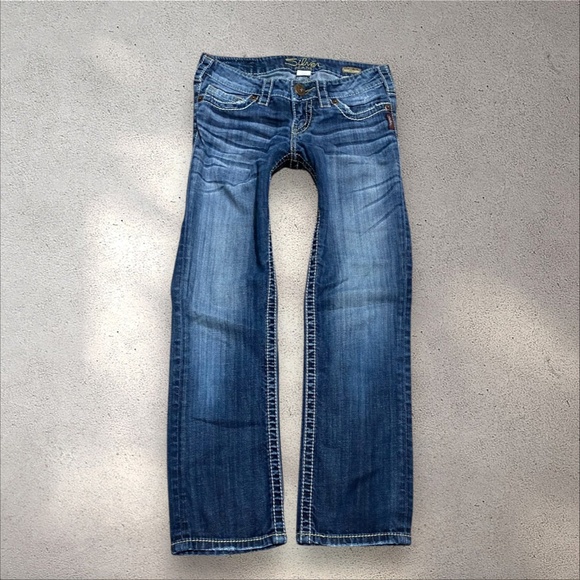 Silver Jeans Co. Santorini Denim Capri Cropped Jeans - Picture 2 of 7